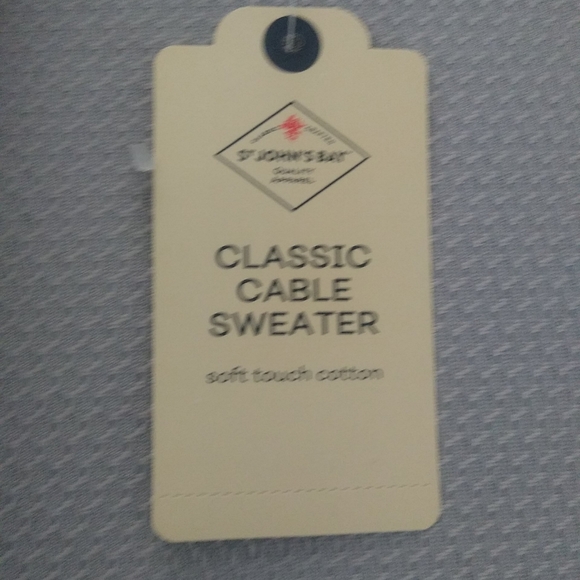 NWT ST. JOHN'S BAY TEAL CABLE KNIT PULLOVER CREW NECK SWEATER SIZE XL - Picture 13 of 13